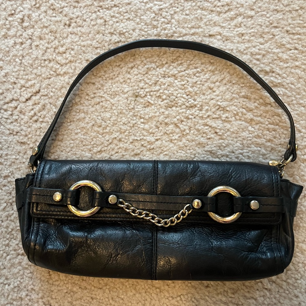 Juicy Couture y2k leather Black Shoulder Bag